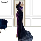 Платье-Русалка женское вечернее, без рукавов, с блестками, фиолетовое
