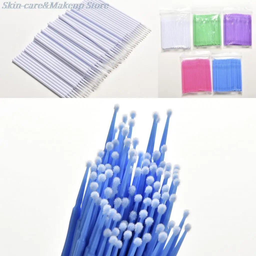 

100pcs Cosmetic Disposable Microbrushing Brushes Liquid Lipstick Lipgloss Brush Wands Applicator Lip Brushes Drop Shipping