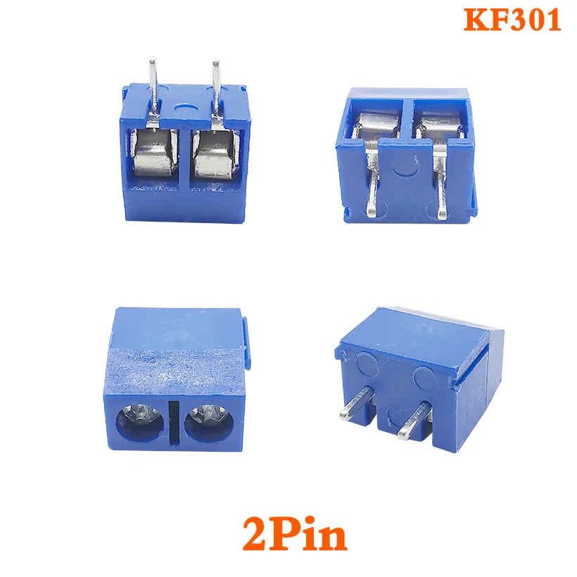 50 шт./лот KF301 2 контактный винтовой коннектор для печатной платы соединитель клемм