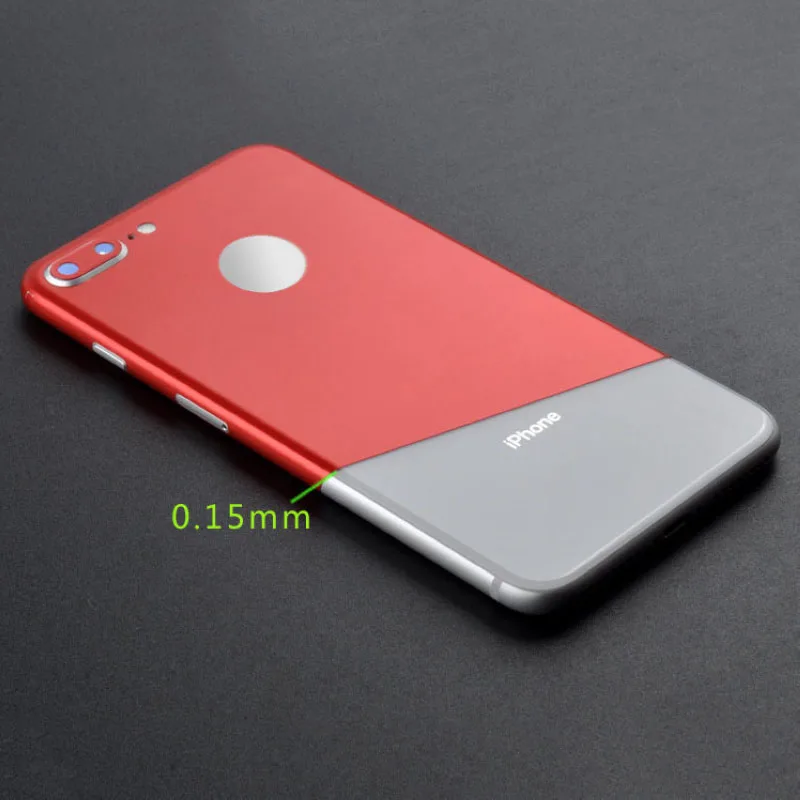 Luxury Film Wrap Decal Wrap 4 Colors Thin Body Skin  Protector  Case  Sticker PVC Smartphone Back Cover for IPhone X 8 7 6s Plus