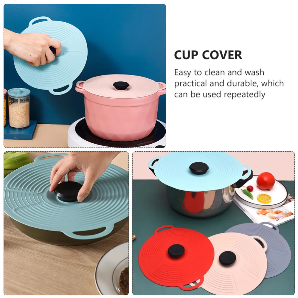 

1pc Silicone Lid Pan Clear Drop Lid Silicone Seal Lid Flexible Cup Cover