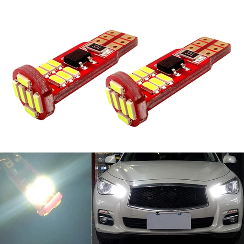 2 шт. автомобисветодиодный светодиодные ламсветильник T10 Canbus W5W для Infiniti Q50 Q60 Q70 Q80
