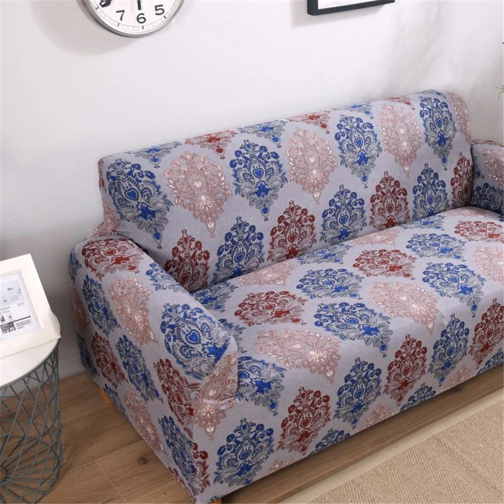 

Vintage Floral Slipcovers Anti-slip Elastic Sofa Cover for Living Room Couch Cover Furniture Protector Sofa Towel 1/2/3/4-Seater