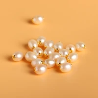 zhen d jewelry natural high quality pearl silver gilded gold mini connector spacer bead diy necklace earrings accessories gift