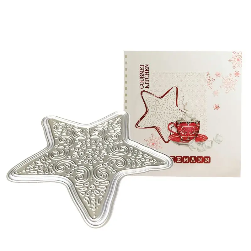 Металлические Вырубные штампы в форме звезды искусственная кожа бумажная карта