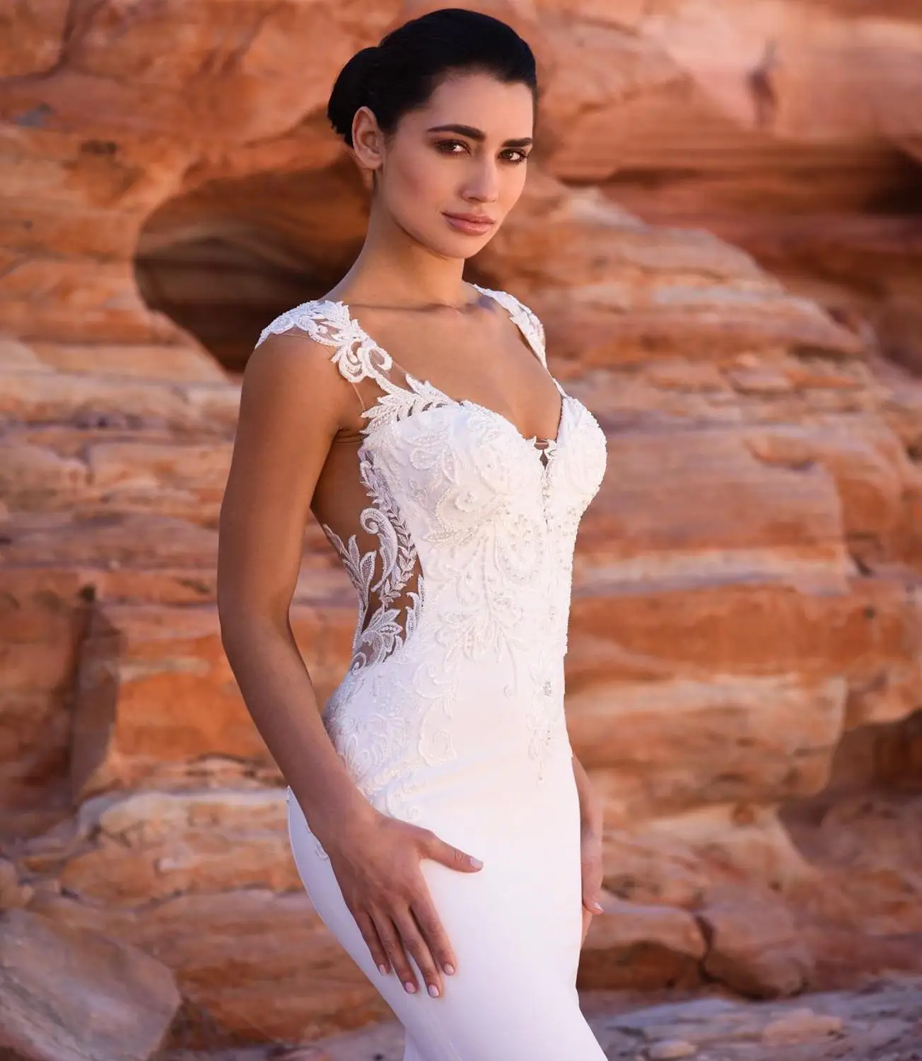 Пляжное свадебное платье-Русалка Booma модель 2020 года привлекательное атласное