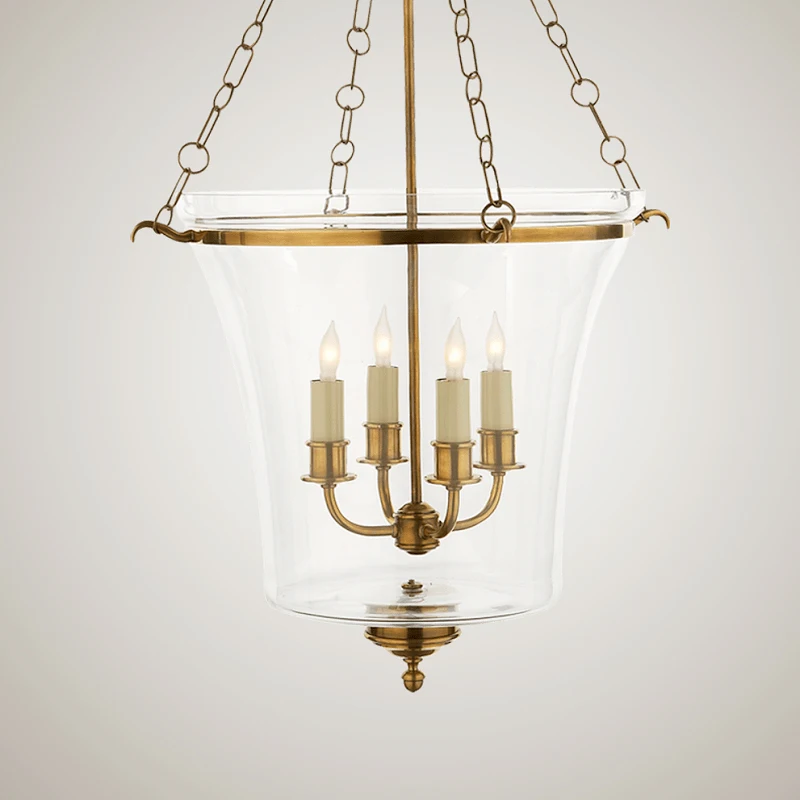 Простой американский стиль гостиной в форме колокольчика медная стеклянная