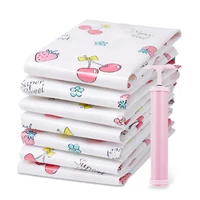 One-Side Printing Vacuum Storage Bags Travel Saving Package for Clothes Comforter Foldable Seal Compressed Closet Home Organizer