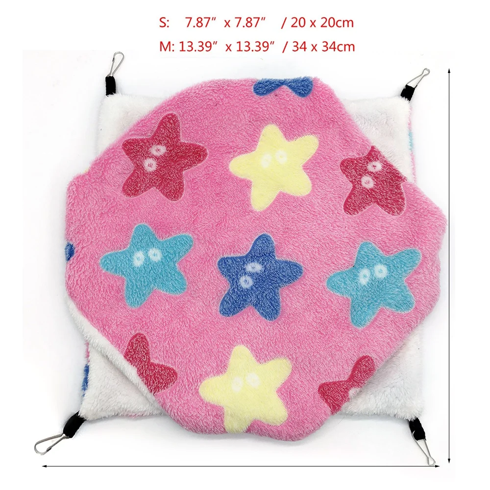 

Small Pet Hammock Double-layer Plush Soft Winter Warm Hanging Nest Sleeping Bed Small Pets Hamster Squirrel Chinchilla House