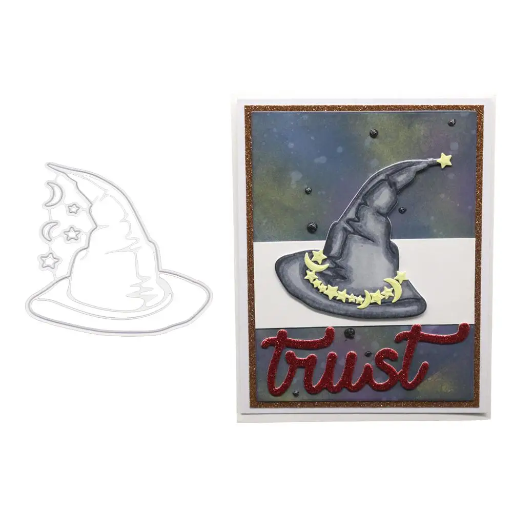 Новинка Хэллоуин серия мультфильм ведьма шляпа шаблон декоративные