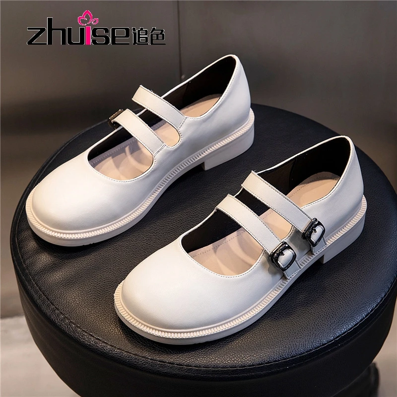 

Новинка Весна 2021, женские туфли Мэри Джейн, Повседневная модная обувь на толстом каблуке с пряжкой, детские спортивные кожаные туфли, женска...