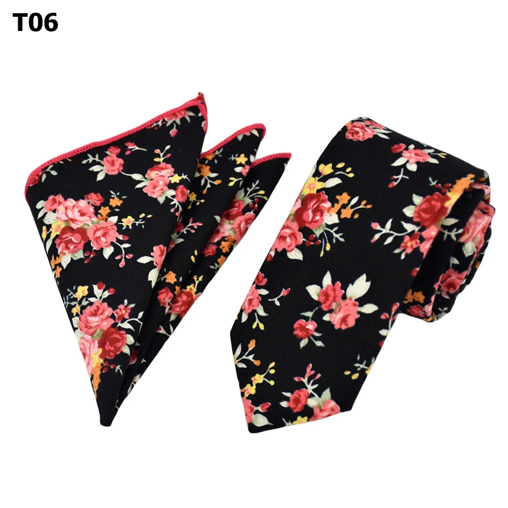 Мужской цветочный узор галстуки шеи галстук платок Карманный квадратный набор |