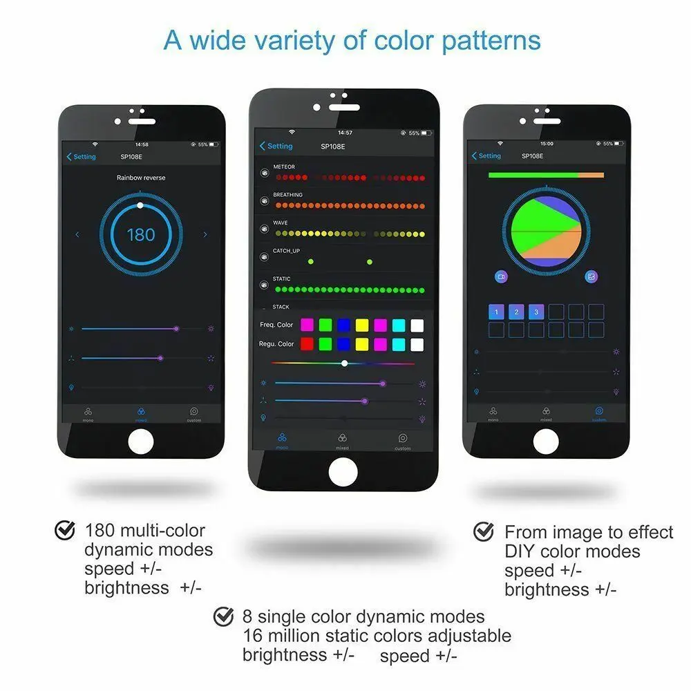SP108E светодиодный Wi Fi Magic Управление WS2812B WS2813 и т. д. полосы модуль светильник Smart APP