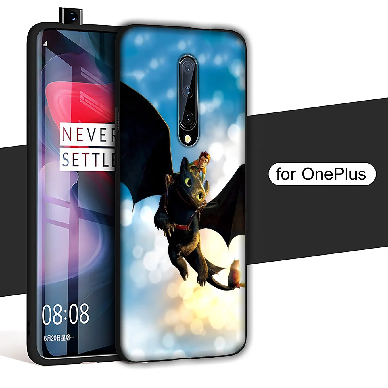 IYICAO How to Train Your Dragon Toothless Soft Silicone Phone Case for Oneplus 7T 7 Pro 6 6T 5 5T Cover One Plus |