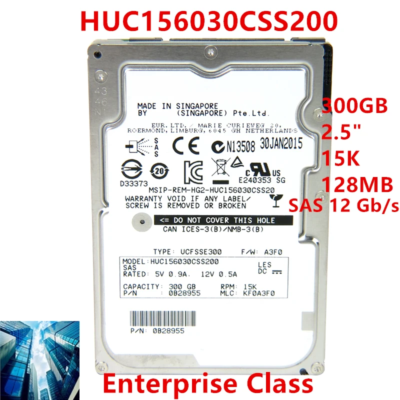 Новый HDD для Hgst бренд 300 ГБ 2 5 &quotSAS 12 ГБ/сек. 128 МБ 15000 об/мин внутреннего жесткого