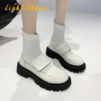 thick soled boots women 2021 new spring and autumn thin thin thin boots increase winter elastic socks boots women short boots