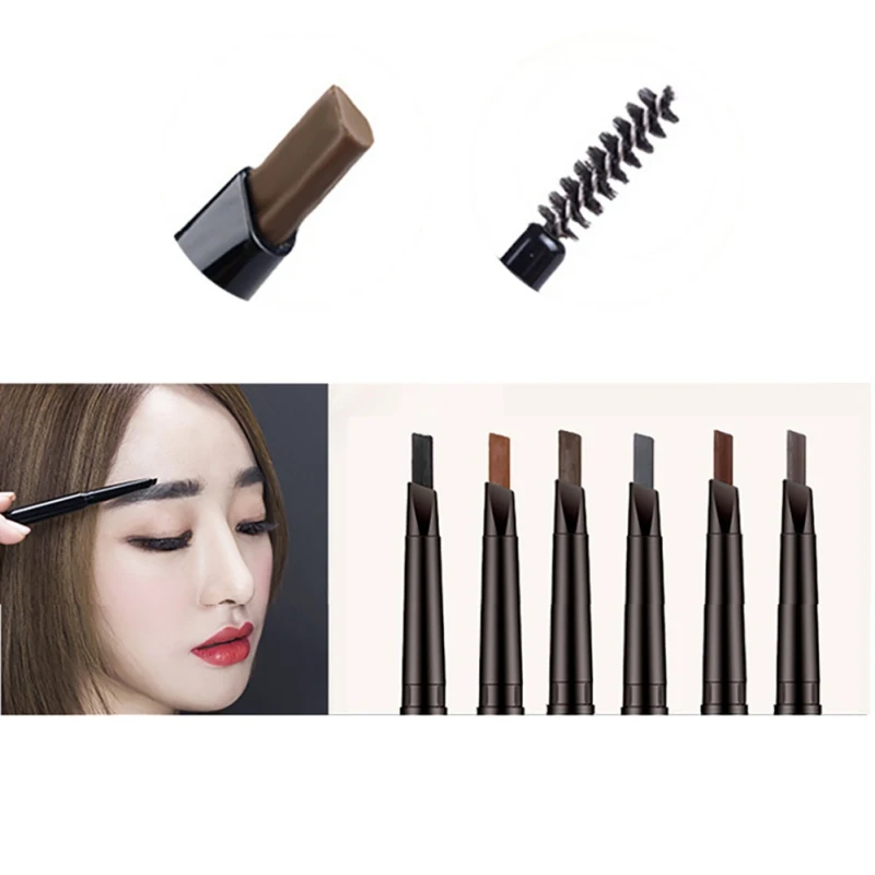 4 шт./компл. Нет цветущие вращающийся 6 Цвет Двусторонний карандаш для бровей
