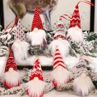 2022 Рождественский гном эльф кукла Рождественская елка подвесные украшения Украшение Вязаная Шерстяная кукла Шарм Рождественская елка декор кулон