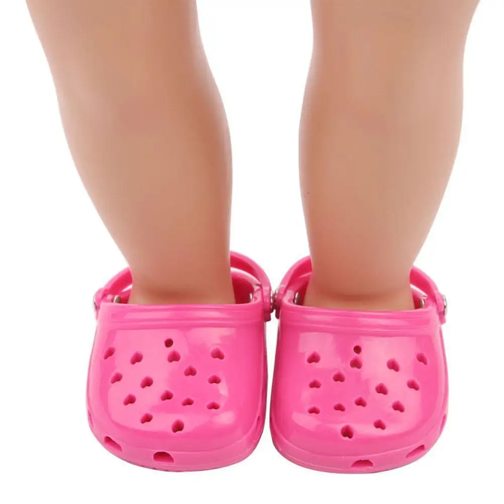 

Summer Beach Sandals Slippers Shoes For 18 Inch Girl Dolls Baby Toy Fashion Shoes Sandal Fit 43Cm Height American Dolls