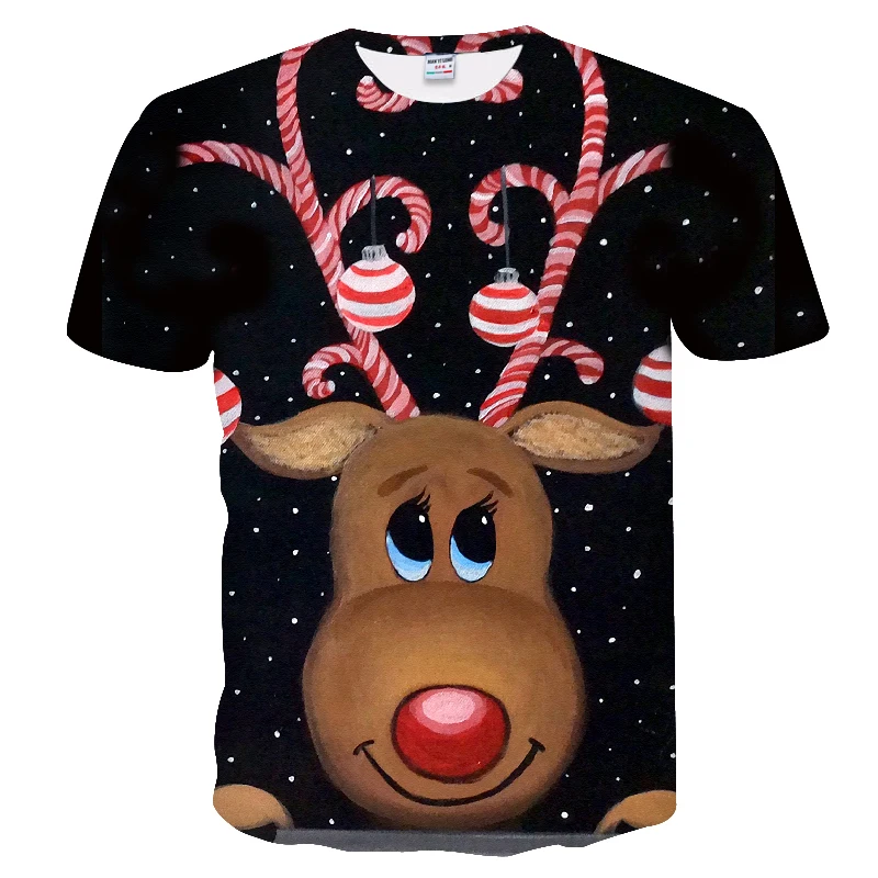 2019 футболка Nouveau hommes mode Noёl s drΩ Le Santa imprimе ddecontract 3d bonhomme de neige fête | Мужская одежда