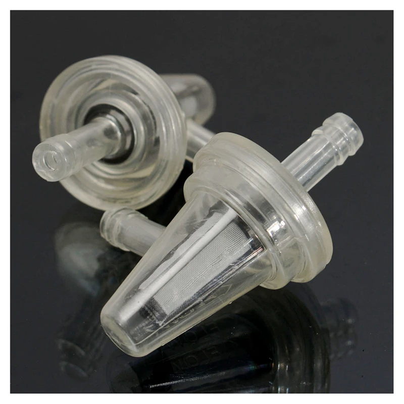2x Universal Motorcycle Right Angle (90 degree) Fuel Filter Fits 1/4&quot 6mm 7mm Hose Lines white | Автомобили и мотоциклы