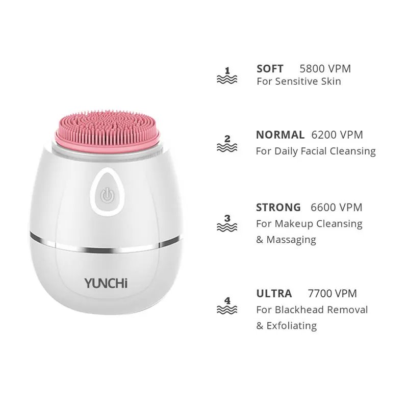 Очищающая щетка для лица с двумя головками звуковое вибрационное электрическое