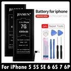 Оригинальный аккумулятор большой емкости для Apple iPhone 6S 5SE 5S 5 5C 7 6 Plus, Сменные Аккумуляторы для iPhone 6s, инструмент для бесплатной зарядки