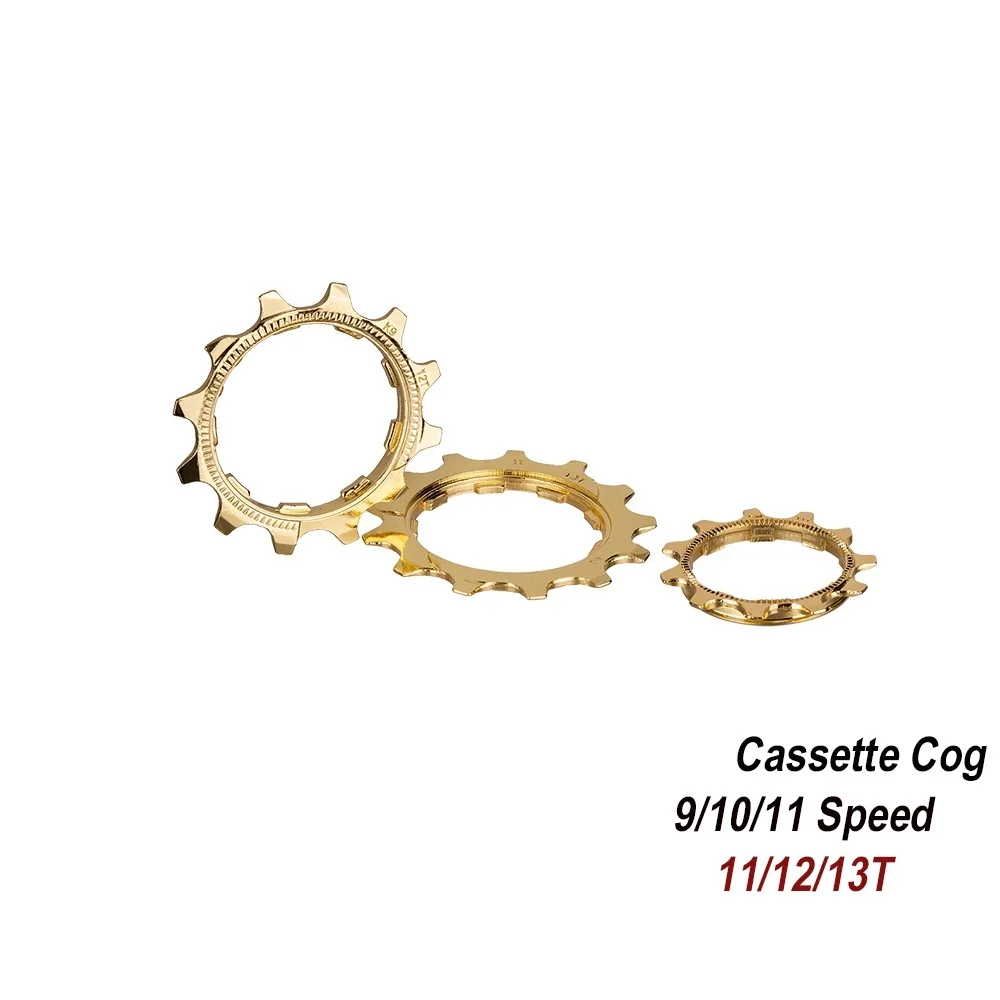 Кассета для велосипеда Cog MTB дорожный велосипед 9 10 11 скоростей 11T 12T 13T золотые