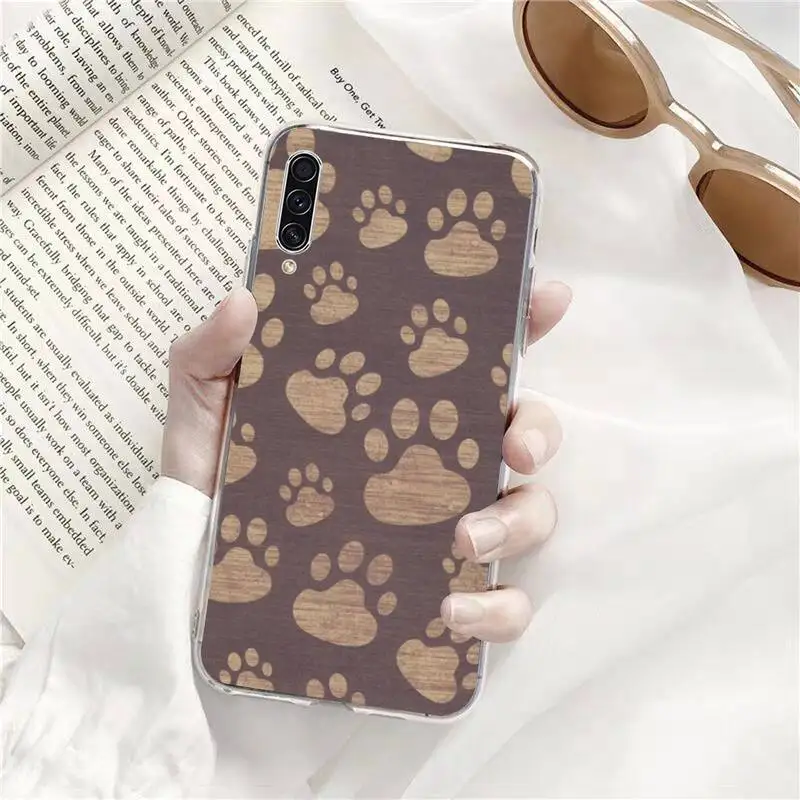 

Cat Dog Paw Animal Phone Case Transparent for Samsung s9 s10 s20 Huawei honor P20 P30 P40 xiaomi note mi 8 9 pro lite plus