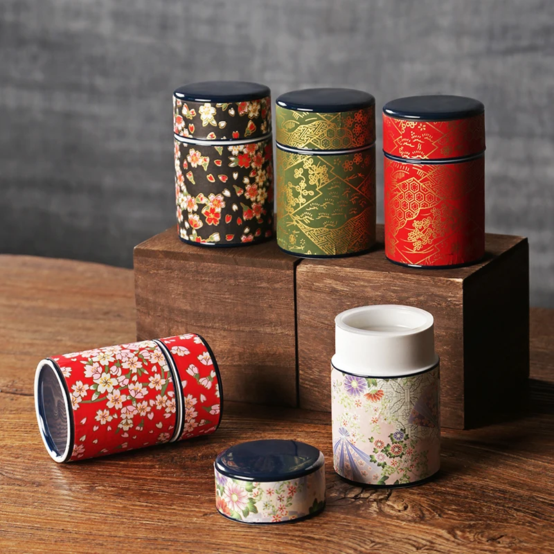 Керамический контейнер для чая японская наклейка Kung Fu керамический керамические