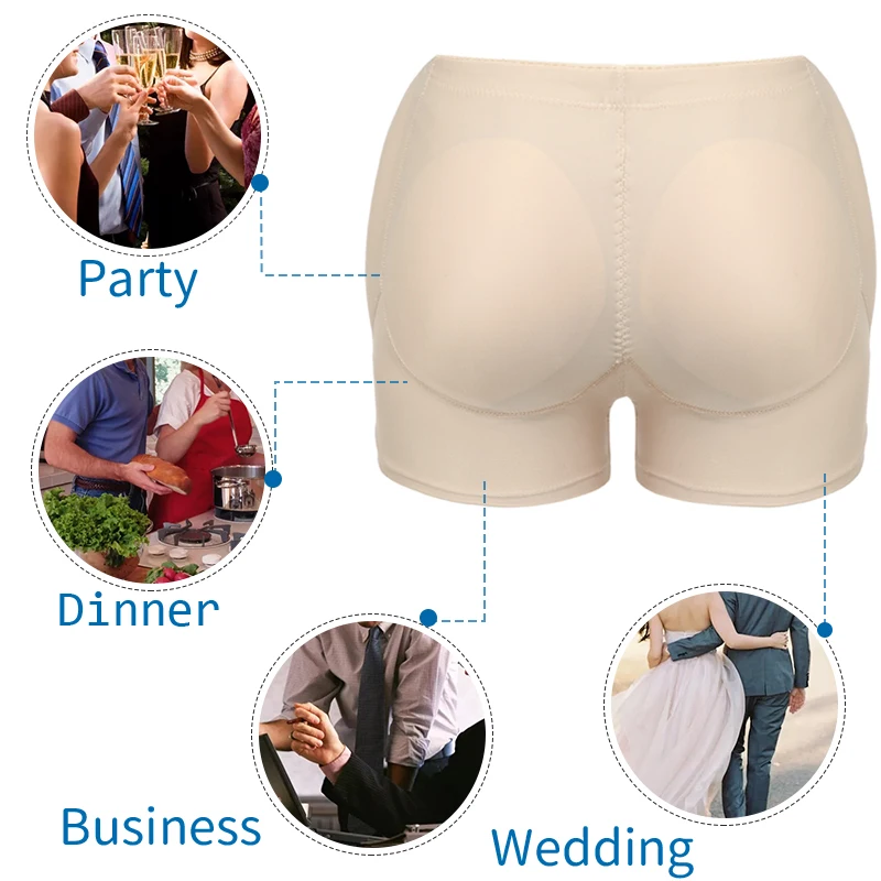 Mens Padded Shapewear Hip Enhancer Butt Lifter Slimming Body Shaper Compression Shorts Boxer Enhancing Underwear Control Panties