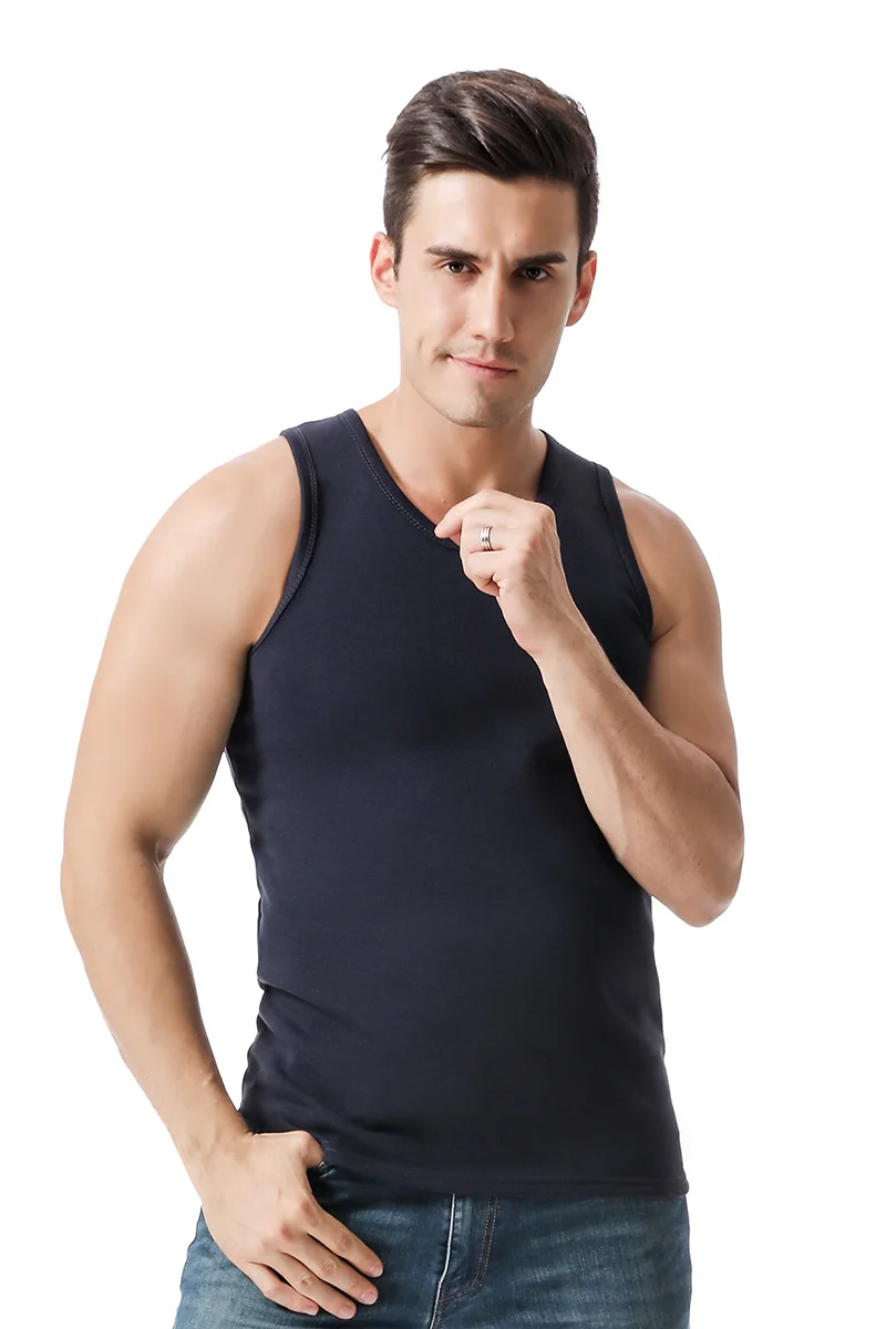 Теплый жилет для мужчин удобный бархатный сохраняющий тепло нижнее белье