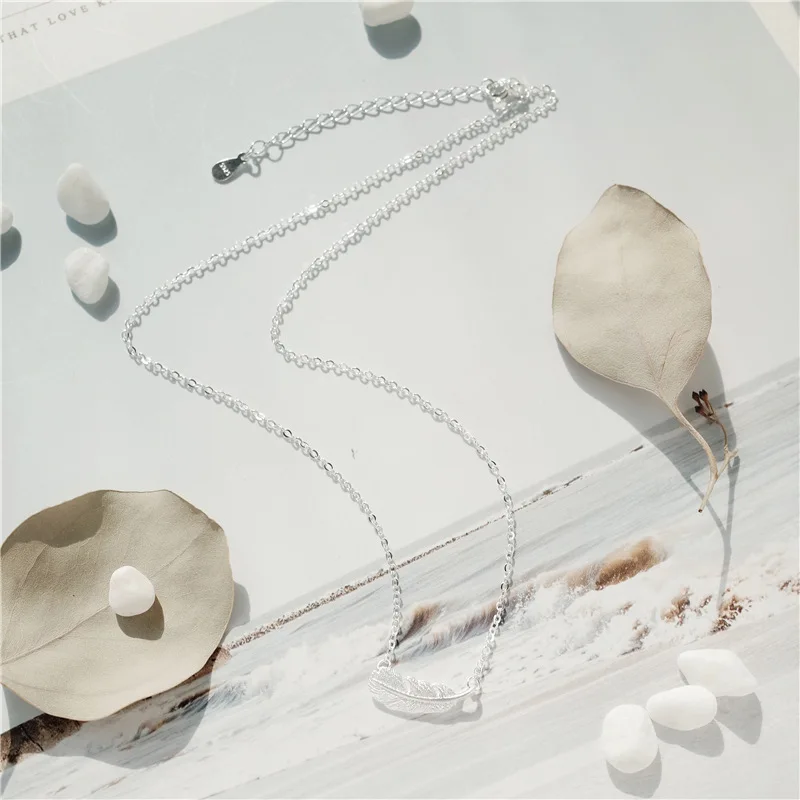 Женское колье с перьями и подвеской Flyleaf креативное ожерелье из стерлингового