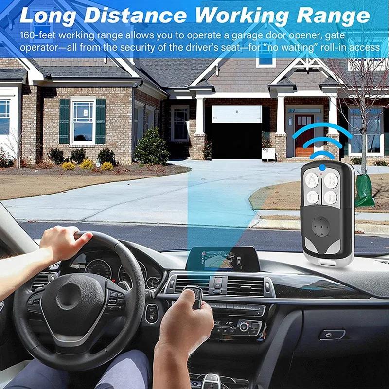 2PCS Garage Door Opener Remote Universal 4-Button with Keychain for 5 Colors Learn Button | Электроника