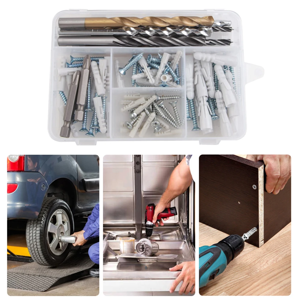 

94 шт. HSS сверла набор для Алюминий металла, Деревообработка отверстие сверлильный инструмент высокой Точности спиральные бурильные сверла ...