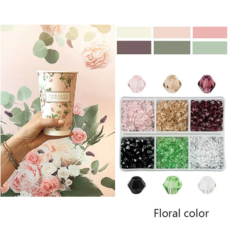 4mm Diamond Glass Beads Set DIY Bead Embroidery Supplies Hand Craft Jewelry Bag Accessories | Дом и сад