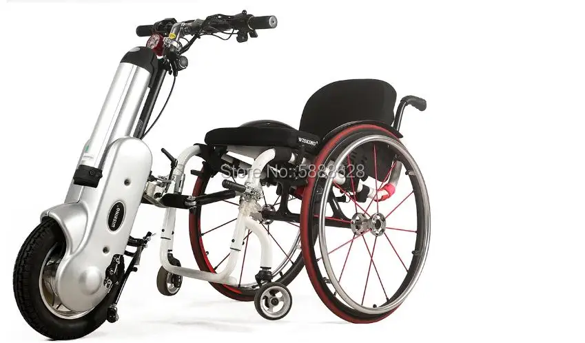 Бесплатная доставка Электрический handbike 400w моторное кресло коляска прицеп