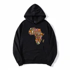 Худи с Африканской гордостью, традиционный этнический узор, Карта Африки, Мужская толстовка с капюшоном, флисовые толстовки, уличная одежда, куртка