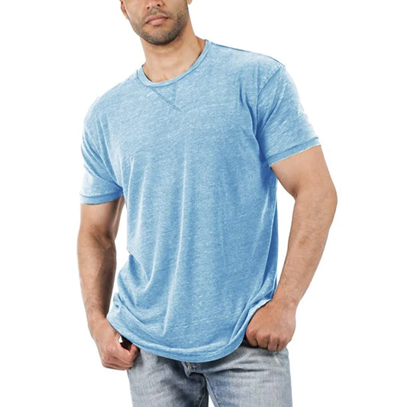 

Nice Men's Oversize T-shirt Fashion O-Neck Solid Short Sleeve Tops Pullovers Summer Pop Casual Loose Male Tee Streetwear Clother