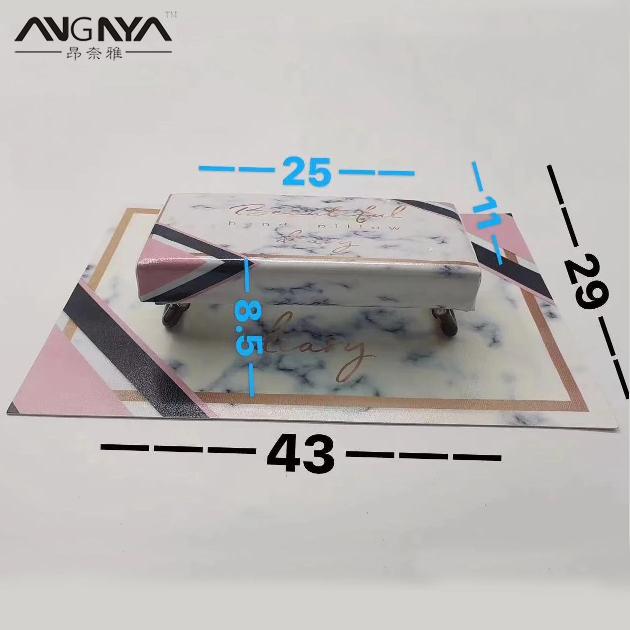 

ANGNYA 1 набор, красная сетчатая Кожаная подставка для ногтей
