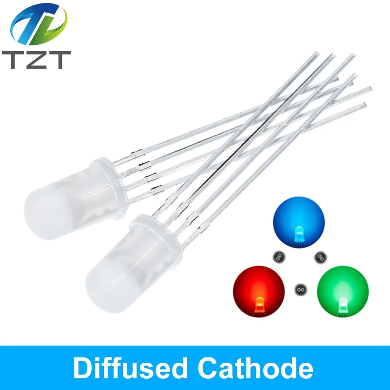 10 шт 5 мм RGB светодиодный общий анод/общий анод Tri Цвет излучающие диоды f5