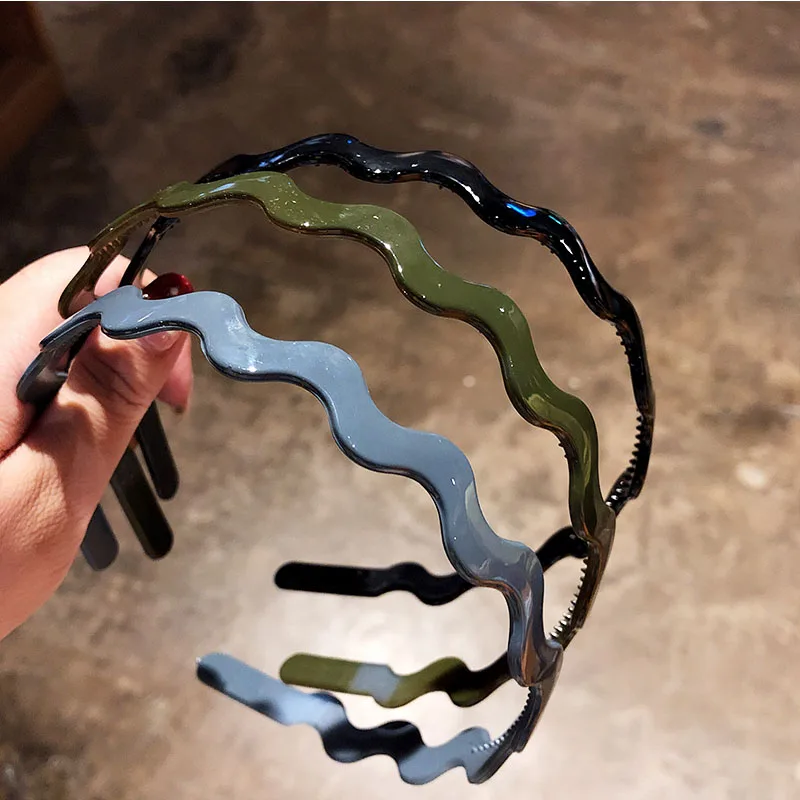 Женские резинки для волос с цветной волной базовые в Корейском стиле модные