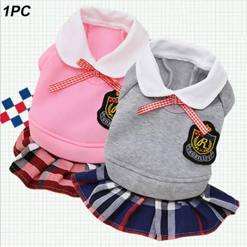 Одежда для собак Полосатое платье милая хлопковая смесь модные вечерние