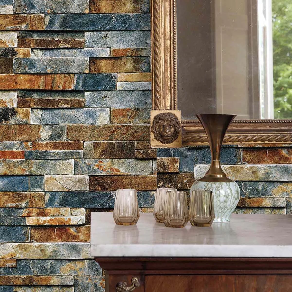 

Waterproof 3D Wallpaper Brick Stone Self Adhesive Contact Paper for Living Room Furniture Desktop Home Decor PVC Wall Stickers