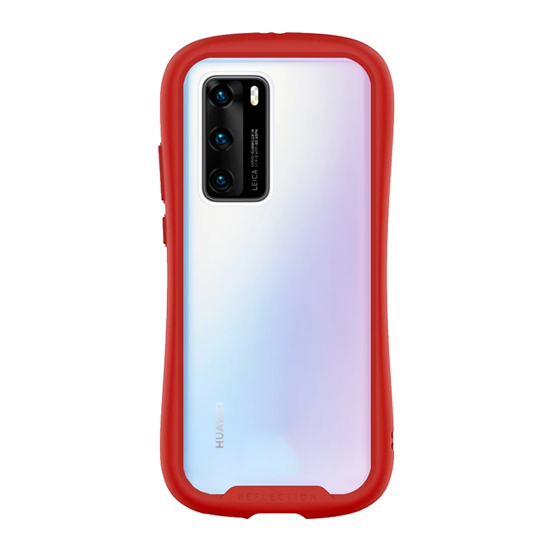 Silicone Anti-fall iFace Mobile Phone Case For huawei p30 p40 pro mate30 pro frame tpu Transparent Acrylic Back Cover Case coque images - 6