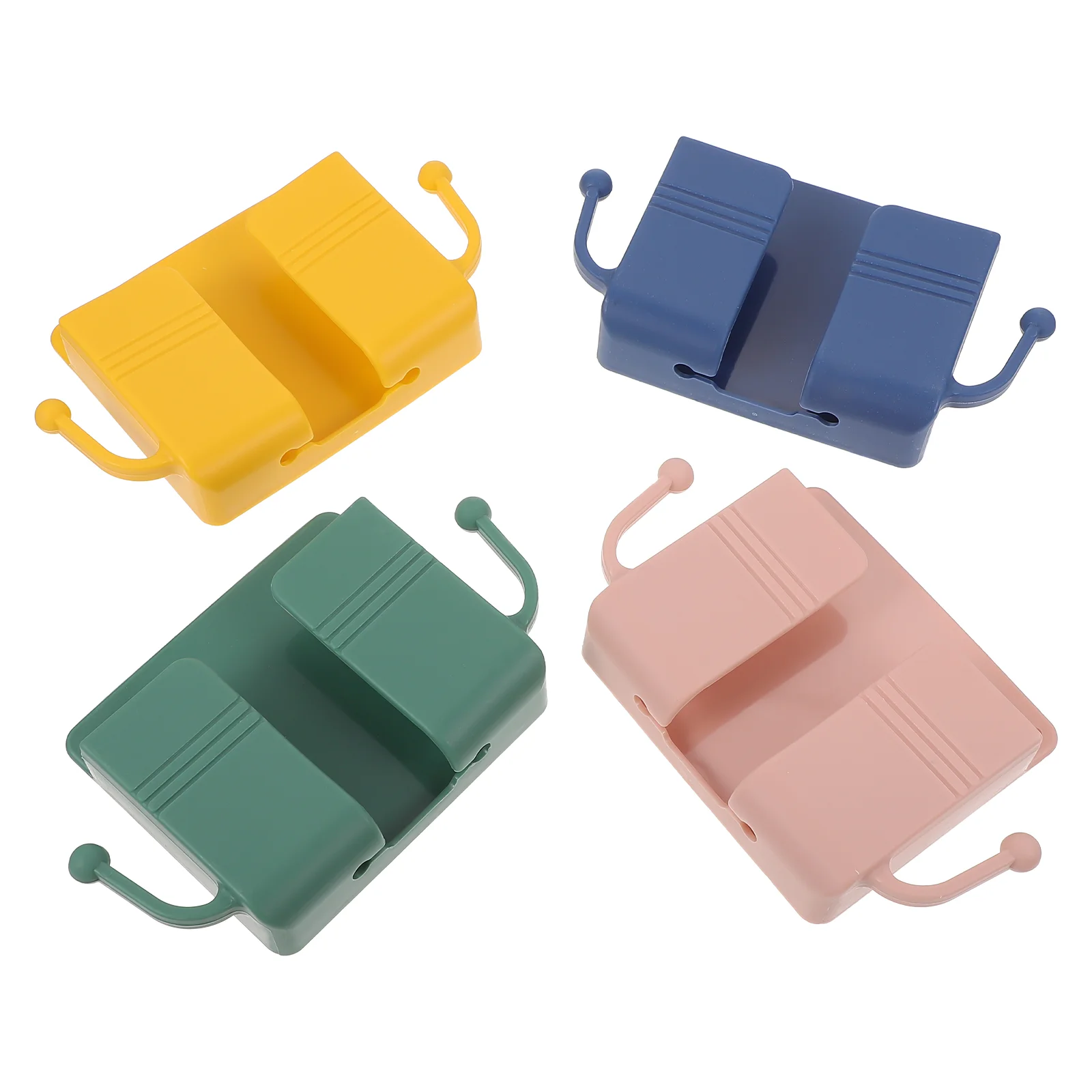 

4Pcs Practical Nail-free Racks Wall-Mounted Boxes Wall Hanging Storage Boxes