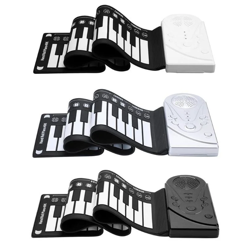 

37/49 Keys Digital Keyboard Piano Portable Flexible Silicone Electronic Roll Up Piano Toys Built-in Speaker