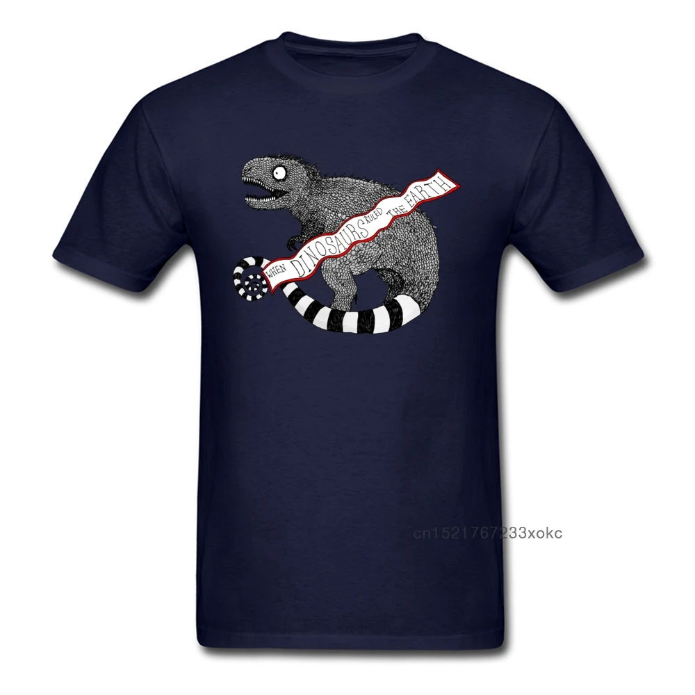 Tyrannosaurus Rex футболка T-Rex Футболка мужская с принтом темно-синие Топы хлопковые