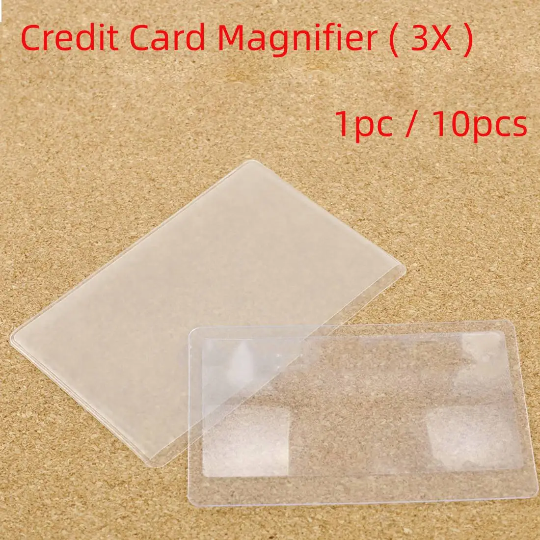 

Transparent Magnifying Glass 1pc/ 10pcs 3X Magnifier Magnification Magnifying Fresnel Lens Pocket Credit Card Size 8*5.5*0.04cm