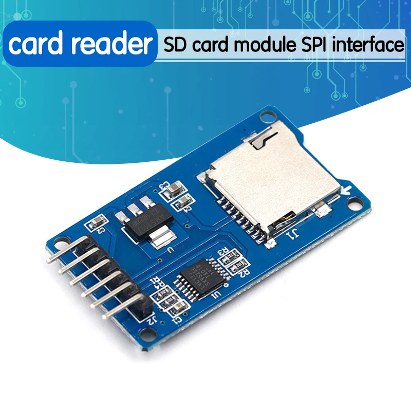 Карта Micro SD плата расширения памяти TF карты защитный модуль SPI для Arduino